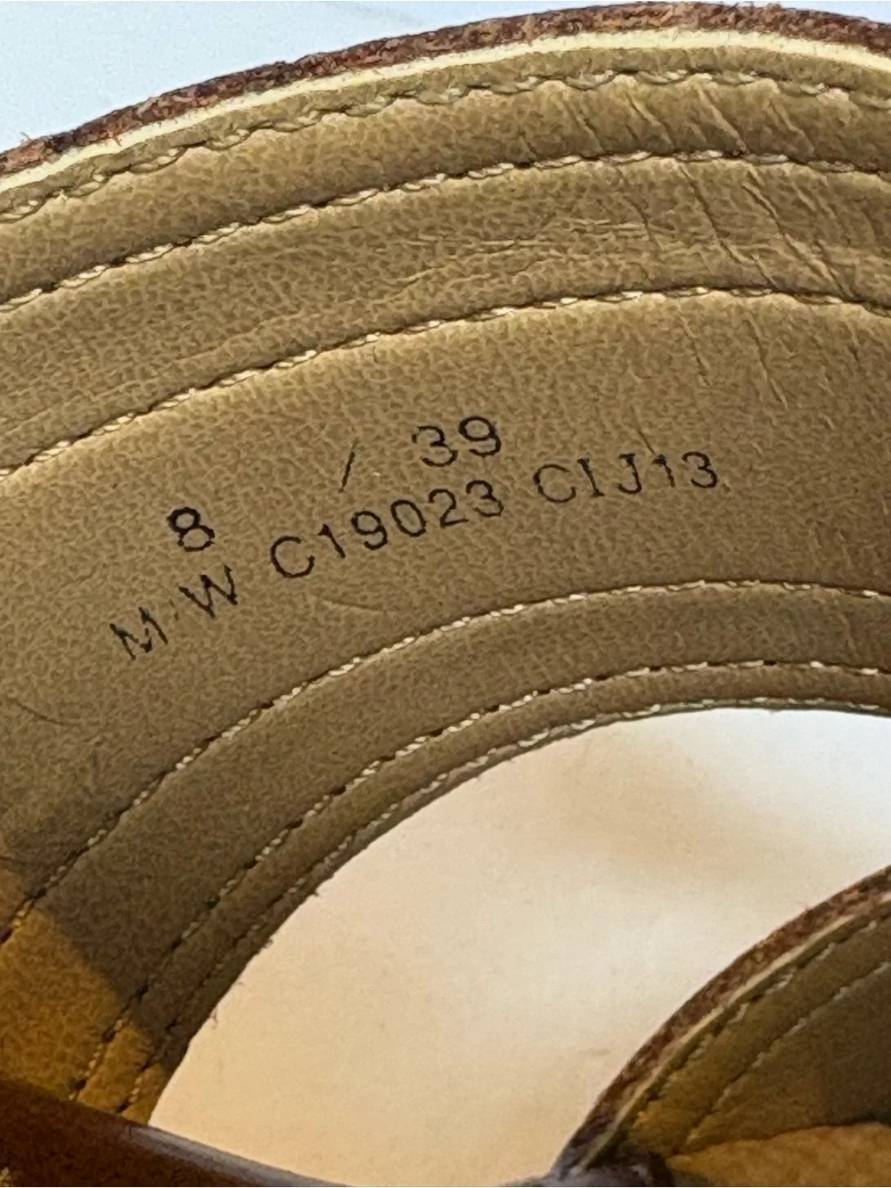 B.O.C. Women's Brown Leather Cork Wedge Sandals Size 8MW